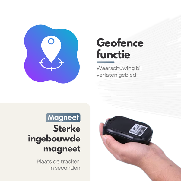 Trackitt - GPS Tracker met Magneet - Waterdicht - 90 Dagen Accu - Gratis APP/Simkaart Data - Geschikt voor Auto - Container - Machine - Boot - Motor - Scooter - GEEN ABONNEMENT NODIG