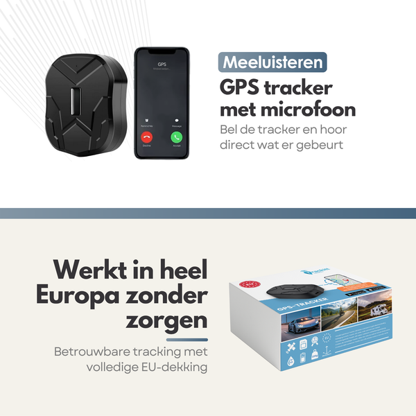 Trackitt - GPS Tracker met Magneet - Waterdicht - 120 Dagen Accu - Gratis APP/Simkaart Data - Geschikt voor Auto - Container - Machine - Boot - Motor - Scooter - GEEN ABONNEMENT NODIG