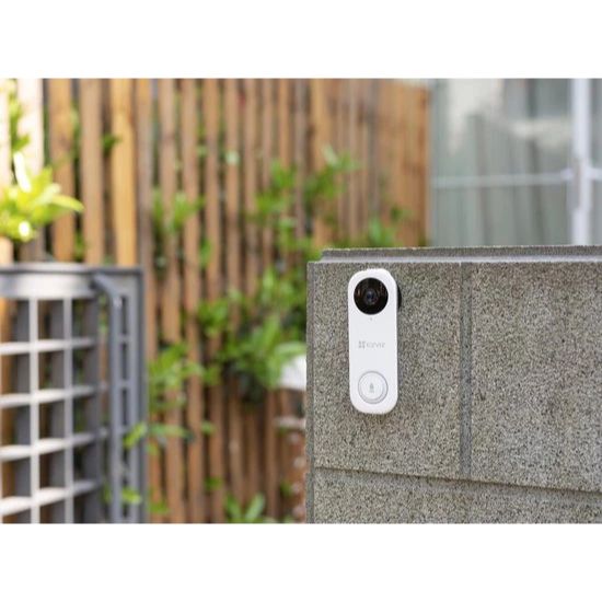 Ezviz DB1C - Wifi Videodeurbel - werkt met Google Assistent - Zonder Abonnement - Wit