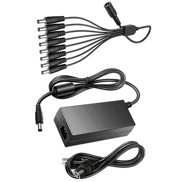 12V CCTV Adapter 5A 8in1 Splitter – Centrale Stroomvoorziening voor Meerdere Camera’s