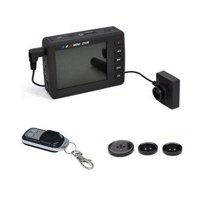 Knoop Camera LCD DVR – Discreet Opnamesysteem met LCD-scherm en Bewegingsdetectie