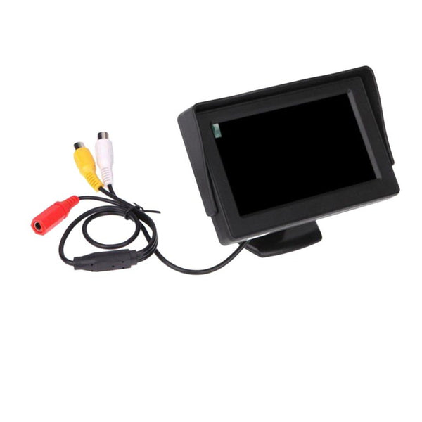 4.3 inch TFT LCD Monitor – Compact Bewakingsscherm met 2 Video-ingangen – Haarscherp Beeld – 12V Aansluiting – Voor Camera & Camcorder