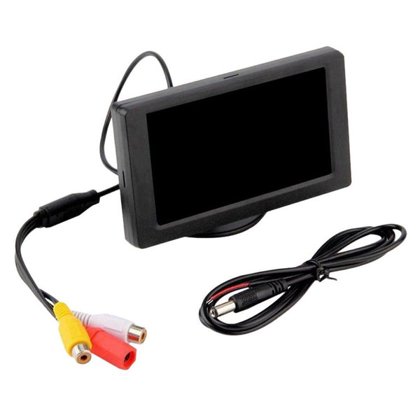 4.3 inch TFT LCD Monitor – Compact Bewakingsscherm met 2 Video-ingangen – Haarscherp Beeld – 12V Aansluiting – Voor Camera & Camcorder