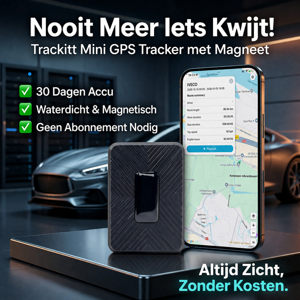 Trackitt Mini GPS Tracker met Magneet